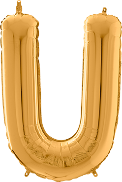 Folienballon - "U" - Gold - 66cm