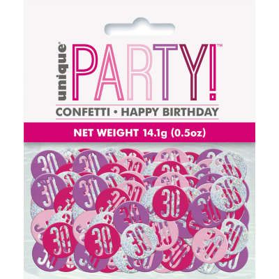 Konfetti - Streudeko - 30. Geburtstag - Rosa Mix - 14.1g