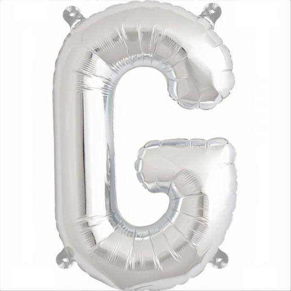 Folienballon - "G" - Silber - 86cm