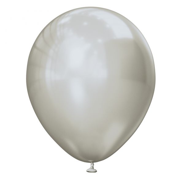 Profi Latexballon / Chrome Silber - 12cm