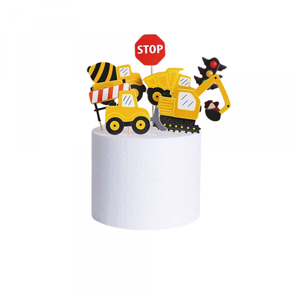 Cake Topper - Baustelle - 7teilig