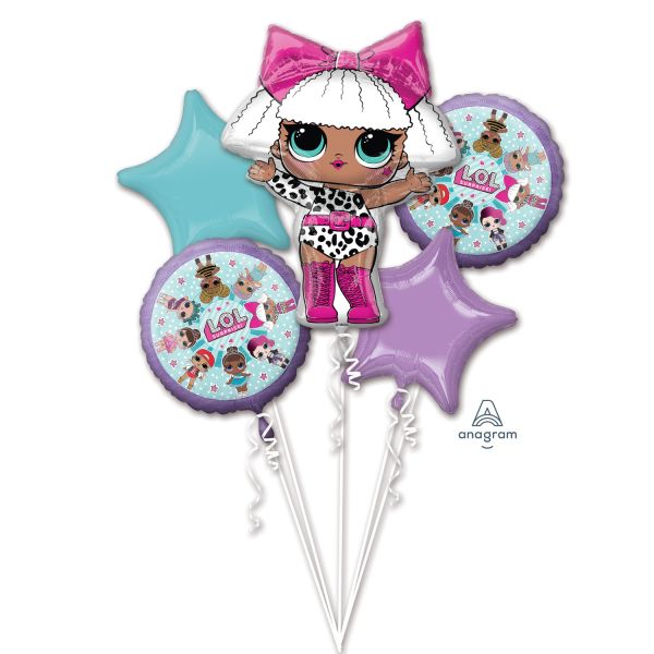 Ballonstrauß - LOL - 5 teilig