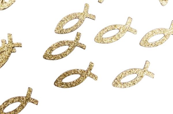 Konfetti - Streudeko-Gold-Fisch-100Stück