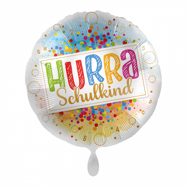 Folienballon-Einschulung-HURRA Schulkind-Ø 43cm