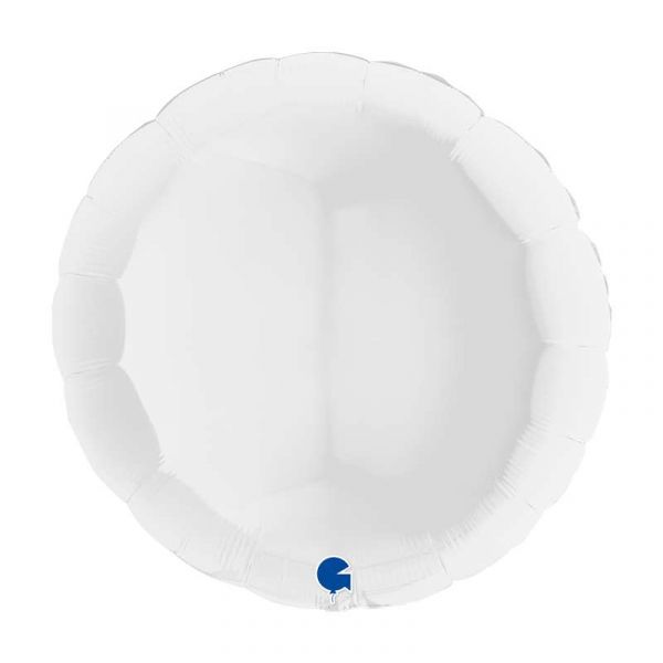 Folienballon Rund/Kreis - weiß - 90cm