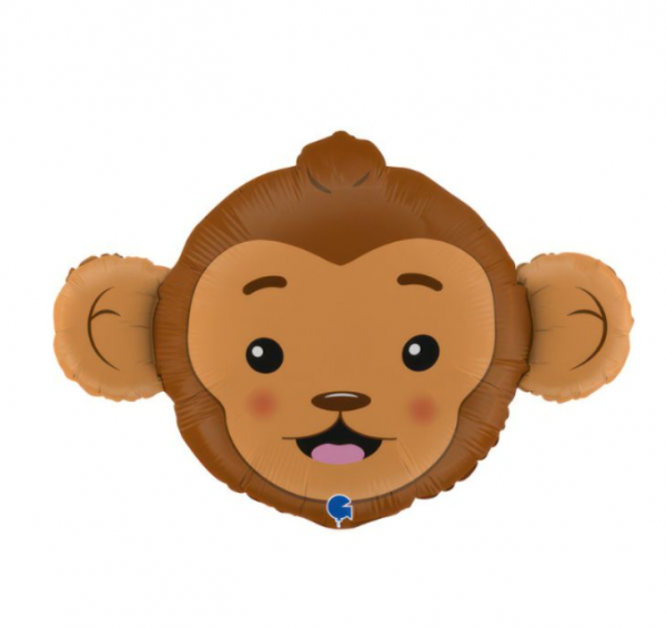 Folienballon - Affe- Kopf - Mini - 36cm