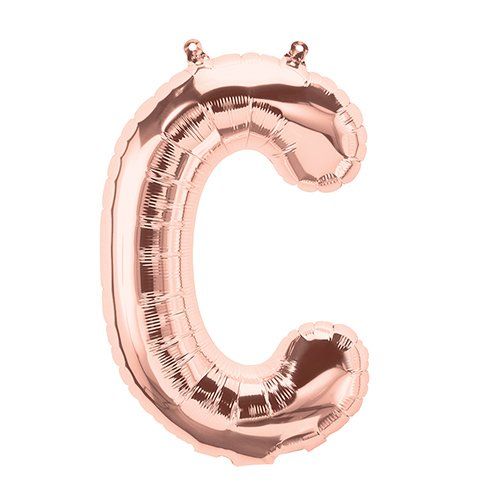 Folienballon - "C" - Rosegold - 41cm