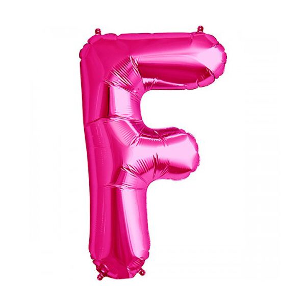 Folienballon - "F" - Pink - 41cm
