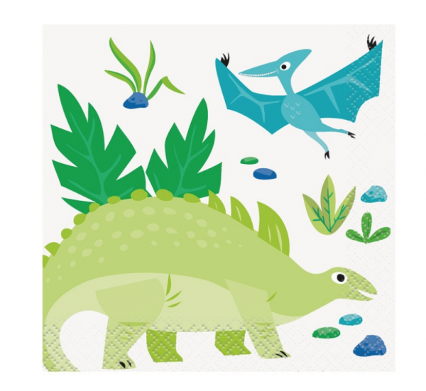 Servietten - Dinosaurier - 12.5x12.5cm - 16 Stück