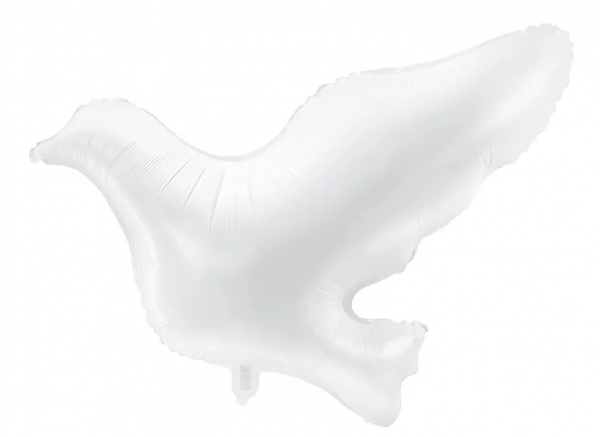 Folienballon - Taube - weiß - 85cm