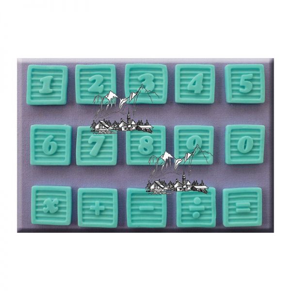 Alphabet Moulds - Silikonform - Baby Block Numbers
