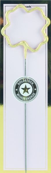 Wunderkerze - Goldstück - Kleeblatt