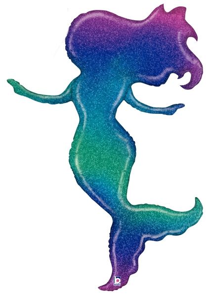 Folienballon - Meerjungfrau Glitzer - 132cm
