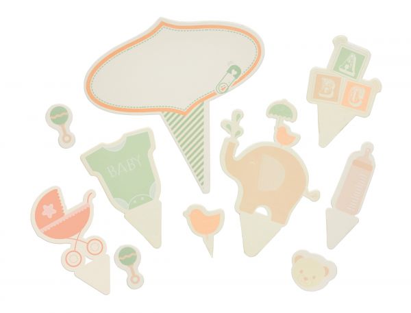 Sweetly Does It Baby Kuchendeko-Piekser 26x15cm - Papier