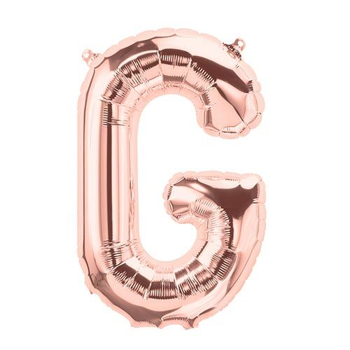 Folienballon - "G" - Rosegold - 41cm