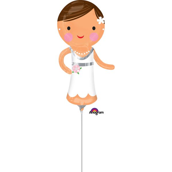 Folienballon - Hochzeit/Wedding - Braut - Mini - 33x15cm