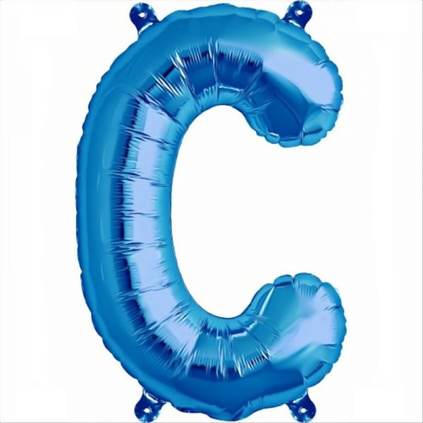 Folienballon - "C" - Blau - 41cm