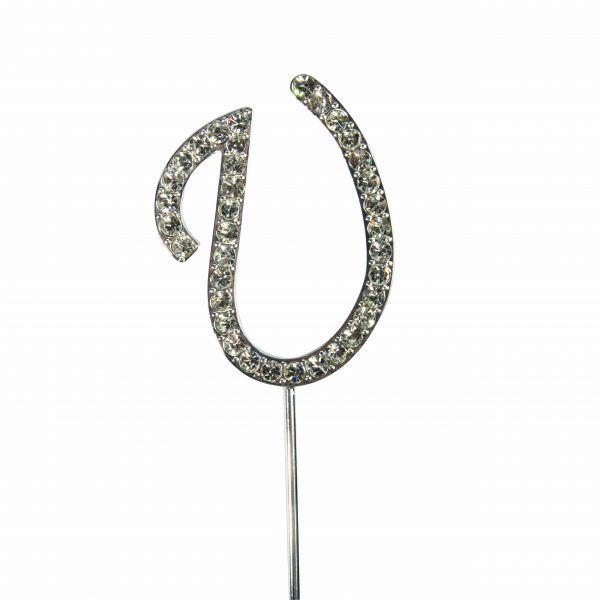 Cake Topper - Diamanten - Buchstabe U