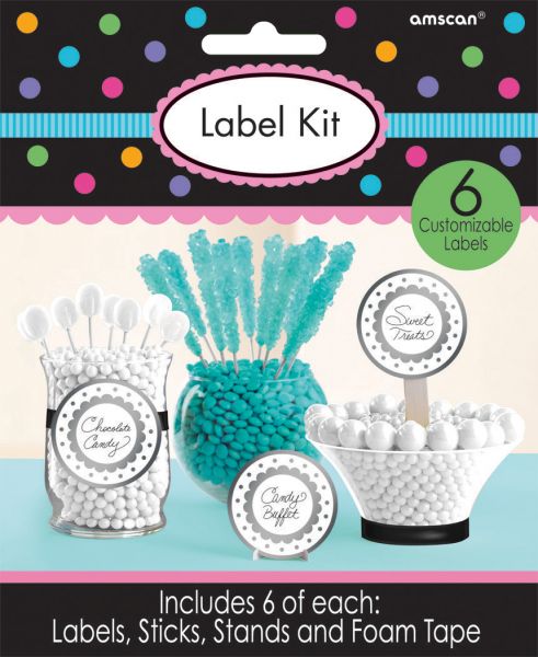 Etiketten -Silber/Weiß- 24-Teilig