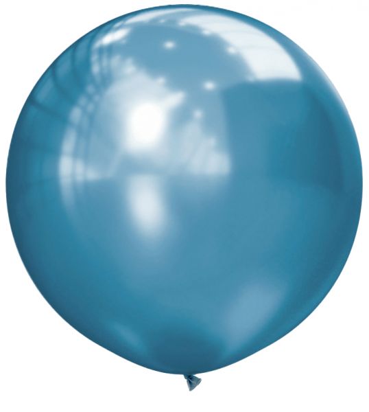 Profi Latexballon / Chrome Blau - 60cm