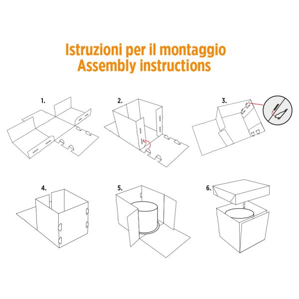 Tortenschachtel mit Deckel - Super Öffnungssystem - 50.5x50.5breit 50cm hoch