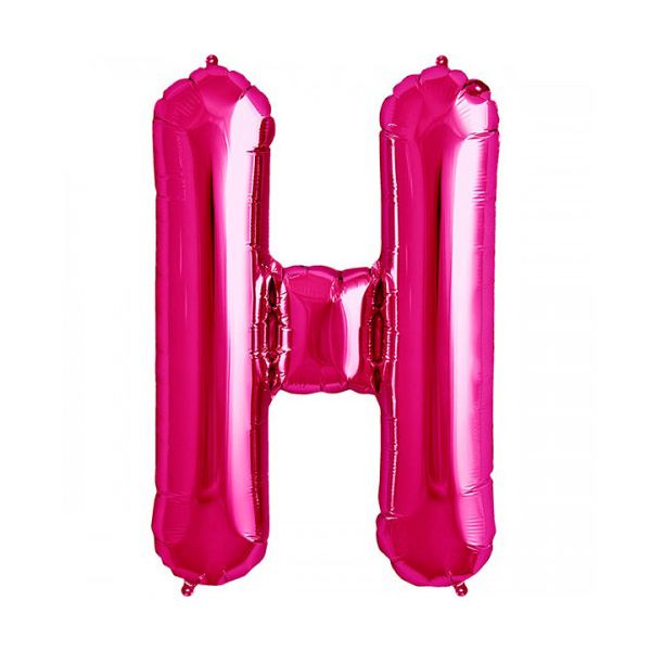 Folienballon - "H" - Pink - 41cm