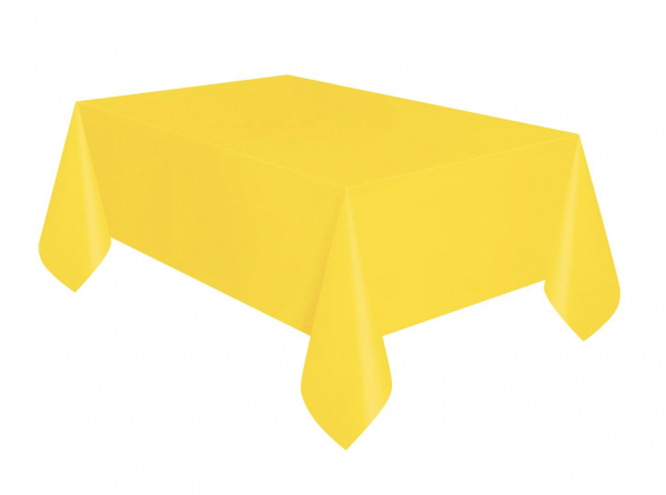 Tischdecke - Plastik - Gelb- 137x274cm