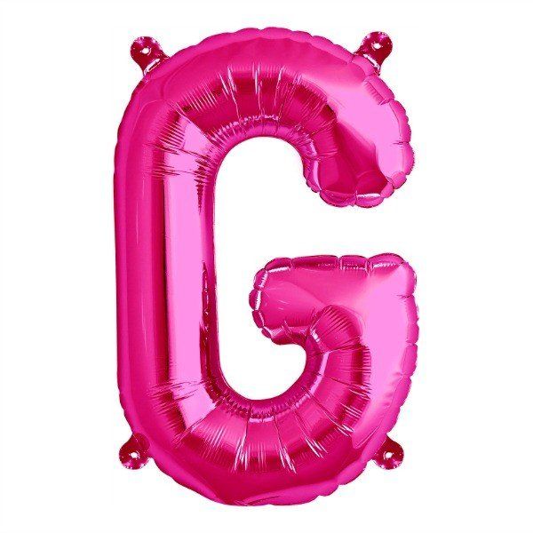 Folienballon - "G" - Pink - 41cm