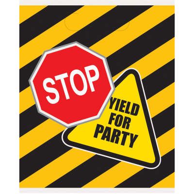 Partytüten - Plastik - Baustelle - 8 Stück