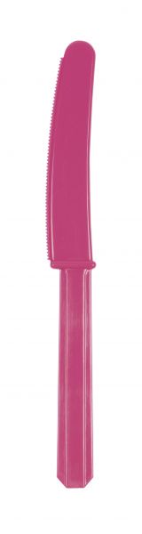 Besteck - Plastik - Messer - Pink - 10 Stück