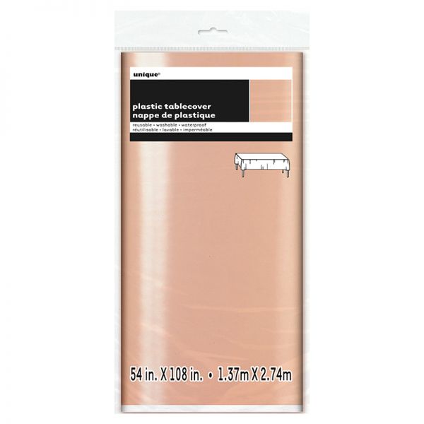 Tischdecke - Plastik - Rosegold metallisch - 137x274cm