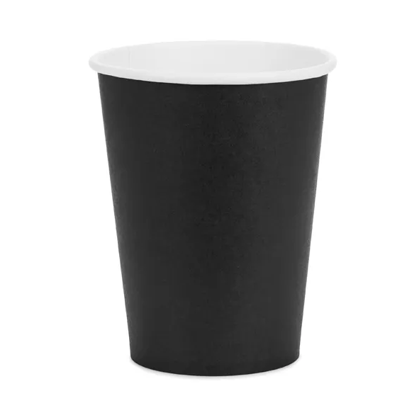 Becher - Papier - Schwarz - 250ml - 6 Stück
