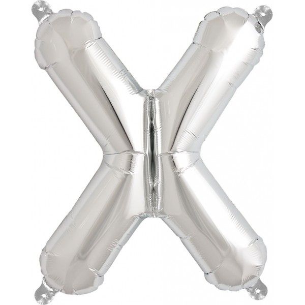 Folienballon - "X" - Silber - 41cm