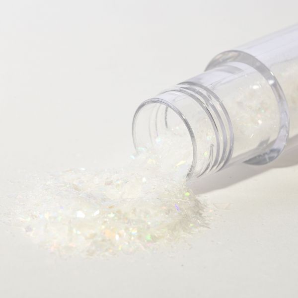 Essbares Glitzerpulver - Weiß - 3g