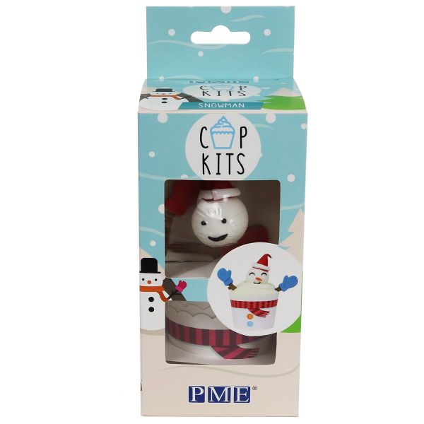 PME - Cupcake/Muffin Förmchen - Snowman/Schneemann- Set - 6 Stück