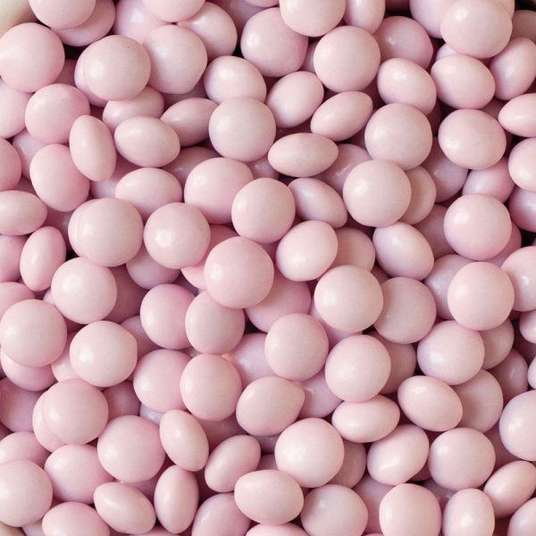 Mini Schokolinsen - pastel rosa - 80g-10mm Durchmesser