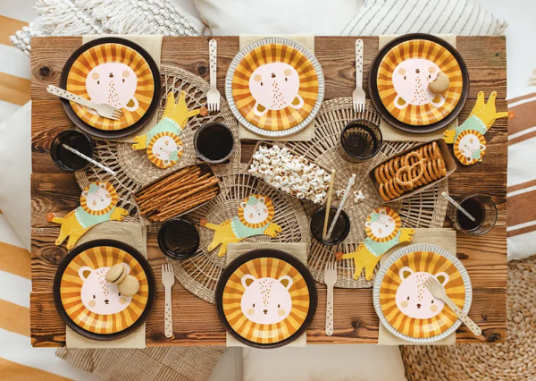 Teller - Papier - Löwe - 18cm - 6 Stück