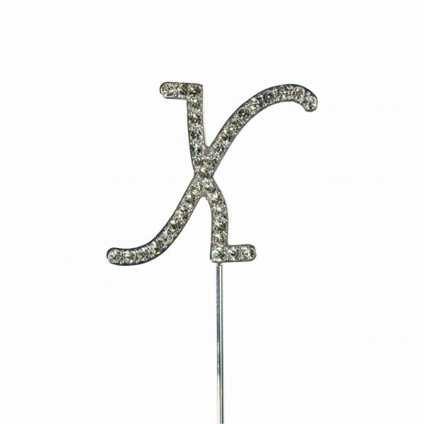 Cake Topper - Diamanten - Buchstabe X