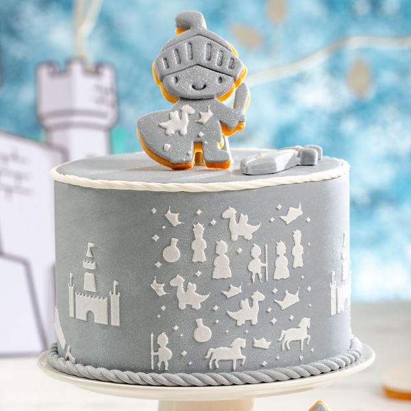 Schablone - Stencil - Ritter - 25cmx10cm