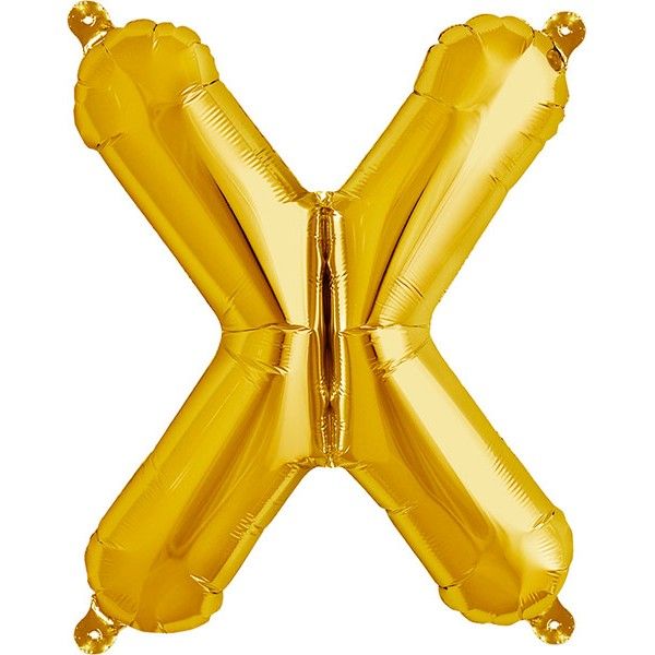 Folienballon - "X" - Gold - 86cm